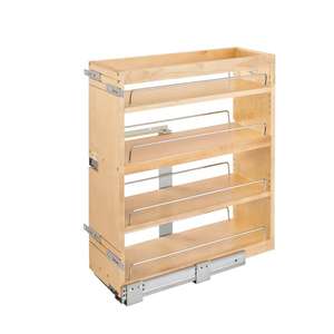 EFS Design moderne, panier de rangement en bois carré à double tiroir coulissant, avec 32 niveaux, durable, tiroir latéral coulissant - Product Image 5