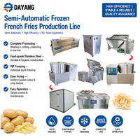 DY Hete Aanbiedingen voor Fabrieksgebruik 150-600kg/u Kleine Aardappel Diepvries Frieten Productielijn Semi-Geautomatiseerde Frietmachine