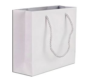 High End Eco-Friendly Custom Logo Printed Kraft <b>Paper</b> Shopping Bag with Ribbon Handle and Lamination for Supermarket Use - Product Image 1
