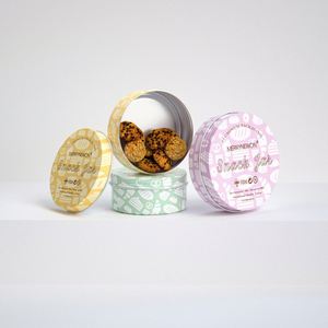 Latas Redondas de Metal de 150ml, 200ml, 250ml, Envases de Aluminio Vacíos con Tapa de Rosca para Alimentos, Pasteles, Postres y Leche - Product Image 1