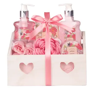 ODM OEM Private Label Romantic Elegance Luxury Woman Body Care Bubble Bath Kit Gifts Sets toiletries gift set