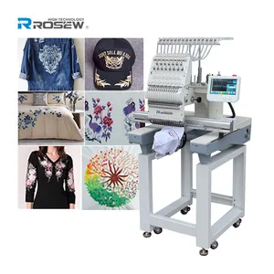 GC1501 E-L 500x1200mm Single head 15 needles automatic flat embroidery machine with extended style. embroid