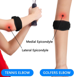 Quần vợt khuỷu tay cú đúp có thể điều chỉnh móc và vòng lặp khuỷu tay hỗ trợ cú đúp bảo vệ pad cho quần vợt bóng rổ cầu lông hoặc tập thể dục - Product Image 3