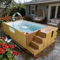Piscine préfabriquée en conteneur, piscine en verre acrylique avec système de filtration complet pour hôtel, complexe hôtelier, projet de villa