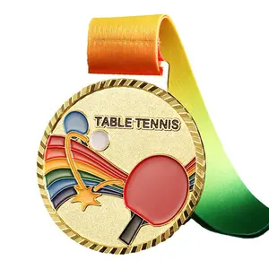 Nobao Manufacturer Custom Gold Medal Championship Medal Football Badminton Table Tennis Medal