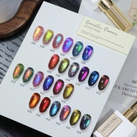ZRKGEL Nail Suppliers DANNY COLL – Kit de vernis gel multi-chrome effet œil de chat 24 couleurs, paillettes hivernales foncées, sans TPO ni HEMA, vente en gros usine