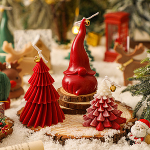 Cross-border Christmas Fragrance Gift Decoration Ornament Home Desktop Christmas Tree-Shaped Mini Christmas Scented <b>Candle</b> - Product Image 3