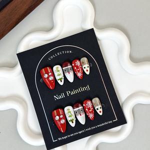 Parches de <span class=keywords><strong>Uñas</strong></span> Acrílicas Avanzadas de Cobertura Completa con Diseño Cuadrado Prediseñado para Navidad, con Pegamento, para <span class=keywords><strong>Uñas</strong></span> Largas - Product Image 4