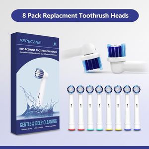 Paquete de 8 cabezales de repuesto compatibles con cepillos de dientes <span class=keywords><strong>Oral</strong></span>-<span class=keywords><strong>B</strong></span> <span class=keywords><strong>Professional</strong></span> <span class=keywords><strong>Care</strong></span> series 500/600/1000/2000/2500/3000/5000/7000 - Product Image 6