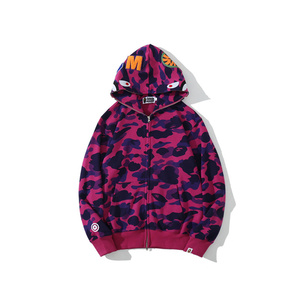 Productos para Dropshipping 2026: Sudadera con Capucha Unisex de Otoño Bapees Shark con Cremallera y Estampado de Letras, 100% Algodón Felpa, Estilo Casual Urbano - Product Image 4