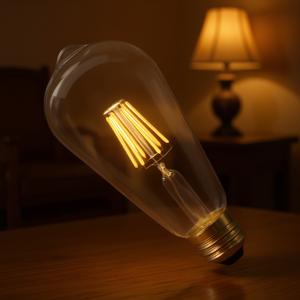 Ampoule LED style Edison, blanc chaud, E26, G30, base en verre, éclairage résidentiel - Product Image 2