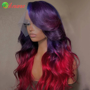 วิกผมมนุษย์ขนาด13x4ทำจากลูกไม้มีสี - Product Image 4