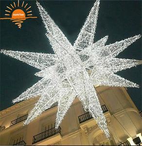 Lumière décorative extérieure de Noël à LED, motif d'arche d'<span class=keywords><strong>étoile</strong></span> RGB pixelisée, sculpture 3D personnalisée IP65, paysage, rue - Product Image 4