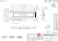 LCD16032 Module d'écran à matrice de points Écran d'affichage LCD avec police 5V3.3V Port parallèle série avec module de bibliothèque de polices en anglais