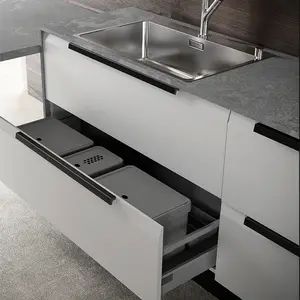 Herrajes de cocina de aluminio, muebles de dormitorio, puerta larga de armario, manija de armario