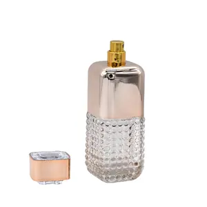 MS3853 120毫升钻石水晶粉色女士空玻璃香水瓶带盒
