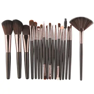 New Original Wholesale 18Pcs Black Makeup Brush Wholesale Cheap Private Label Make Up Brushes Set Professional