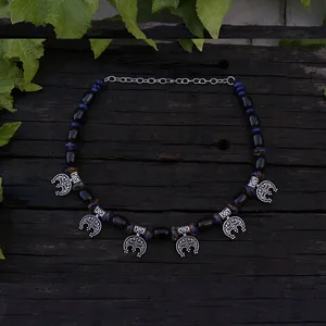 Joyería vikinga, collar vikingo, joyería de lapislázuli, joyería tribal, joyería étnica, luna bohemia, regalo único para ti - Product Image 2