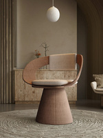 Chaise de salon de luxe design avec tabouret de maquillage pour chambre à coucher infusé de lumière Mobilier de salon de loisirs créatifs