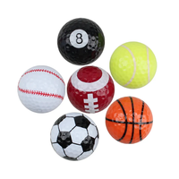 Ballon de pratique de mini-golf personnalisé à motif sportif, diamètre 42,67 mm, pour extérieur
