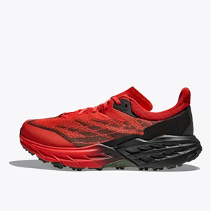 Non Slip Thick Bottom Outdoor Trail <b>Sneakers</b> Breathable Mesh Upper <b>Black</b> Red Multi Color For Mountain Hiking Running Sports - Product Image 1