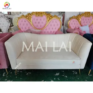 Мебель MAILAI, популярный дизайн, банкетная гостиная, гостиная, 3 места, Одноместный бархатный тканевый диван для свадебного торжества