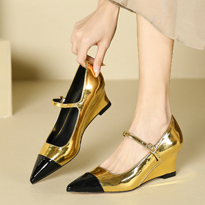 Escarpins Femme New Fashion Pumps <b>Shoes</b> Wedge Women Heels for Lady Footwear - Product Image 5