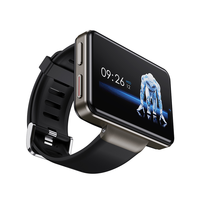 Montre connectée sport DM100 Android IP67 en caoutchouc avec grand écran de 2,86 pouces, 4G SIM, GPS, double caméra, moniteur de fréquence cardiaque, suivi de santé, réveil