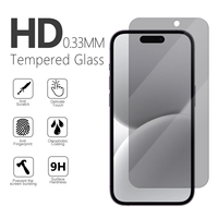 Film de protection d'écran en verre trempé anti-espion HD 0,33 mm pour iPhone 16, 14, 15 Plus, 13, 12, 11, 17 Pro Max, 9H