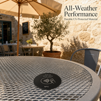 Autocollant de table numérique sans contact en acrylique personnalisé avec NFC pour menu de restaurant, avis et médias sociaux