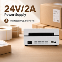 Imprimante d'étiquettes d'expédition thermique 4x6 110 mm pour petites entreprises, imprimante d'étiquettes sans fil Bluetooth