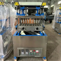 Machine commerciale mini automatique pour la fabrication de cornets de café comestibles, de cornets de glace croustillants et de cornets de gaufres pour snacks
