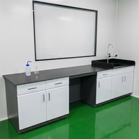 Table d'appoint de laboratoire tout acier de haute qualité avec excellente résistance à la corrosion et aux acides/alcalis pour une utilisation en milieu hospitalier et scolaire