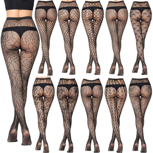 Women's Floral Lace Jacquard Weave Pantyhose Sexy Thin <b>Stockings</b> and Tights <b>Knitted</b> Lingerie Hose Fishnet Weave - Product Image 3