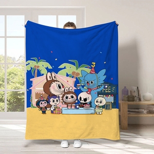 Chăn flanel dễ thương phong cách hoạt hình bán chạy, quà tặng mùa hè cho trẻ em, người lớn và thú cưng - Product Image 1