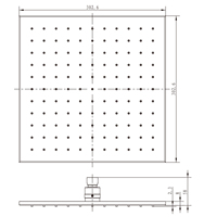 Yuson Ys78101-12 robinet de salle de bain avec pomme de douche, 300x300mm