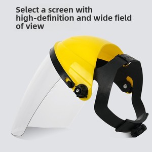 Máscara Protectora Tipo Casco Ligera Resistente a Impactos, <span class=keywords><strong>de</strong></span> Cara Completa, para Soldadura, Pulido, Aplicación <span class=keywords><strong>de</strong></span> Pesticidas, Transparente/Verde/Marrón - Product Image 3