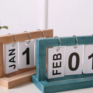 Wholesale Ins Minimalist Style Living Room Office Decoration Wooden Calendar <b>Ornament</b> Modern <b>Desk</b> Accessories Simple Home Decor - Product Image 6