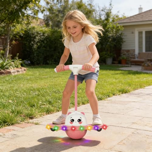 Pelota de Salto de Alto Rebote para Niños, Juguete de Ejercicio con Luz de Panda, Equipo Deportivo para Jardín de Infancia, Hecho de Goma, PVC y PP Duraderos - Product Image 6
