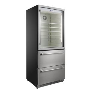 Réfrigérateur commercial encastrable en acier inoxydable certifié UE, porte française, côte à côte, pour foyers et hôtels, Direct Stainless St - Product Image 1