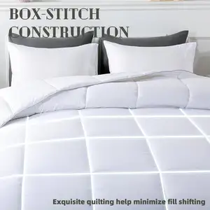 White Down Alternative Comforter Inner Warm Bedding Polyester Thick Quilt Soft Microgel Fiber Duvet