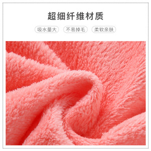 Shell Ridge Coral Fleece Hair Drying Cap 24x64cm Thickened Soft Absorbent Towel For Women Adult Head Wrap Shower Cap - Product Image 4