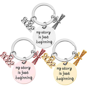 Graduation porte-clés <span class=keywords><strong>2022</strong></span> Graduation <span class=keywords><strong>Saison</strong></span> Souvenir Cadeaux En Acier Inoxydable Porte-clés Meilleurs Voeux Métal Pendentif Coeur Porte-clés - Product Image 2