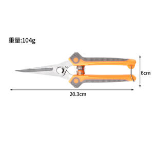 Tijeras de podar de acero inoxidable para árboles frutales, podadora de bypass con mango de plástico, herramienta manual de jardín para huertos y viñedos - Product Image 2