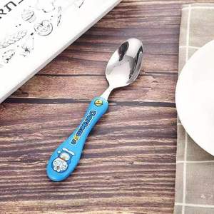 Cuchara de acero inoxidable con dibujos animados, tipo cónico pequeño para niños, cucharas de entrenamiento para alimentación de bebés, necesidades diarias para el hogar - Product Image 4