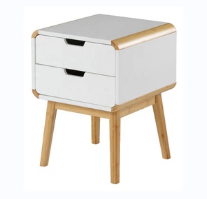 Bàn cạnh giường ngủ bằng gỗ hiện đại với 1 ngăn kéo & Mở Kệ-Đồ nội thất phòng ngủ hiện đại đầu giường - Product Image 4