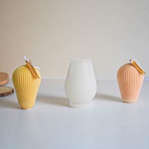 Irregular Water Ripple Candle Silicone Mold <b>Lantern</b> Style Aromatherapy Soap DIY Plaster Ornaments Grinding Cake Decoration - Product Image 3