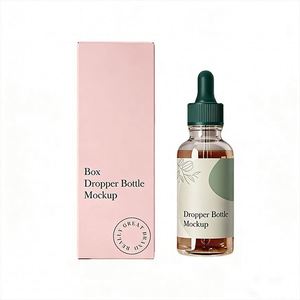 Eco-Friendly Custom OEM Cardboard Folder Box-High Quality Cosmetic Skin Care 30ml Serum Essential Oil <b>Dropper</b> <b>Bottle</b> Packaging - Product Image 1