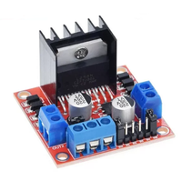 Modul Papan Penggerak Motor L298N, Aksesori Pengontrol Motor DC & Stepper untuk Mobil Pintar, Proyek Elektronik DIY Robot