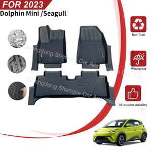 Alfombrillas de Coche Personalizadas de Lujo para Todo Clima, Alfombrillas de TPE Negras Impermeables de 3,5 mm para BYD Dolphin Mini Seagull 2023 - Product Image 3